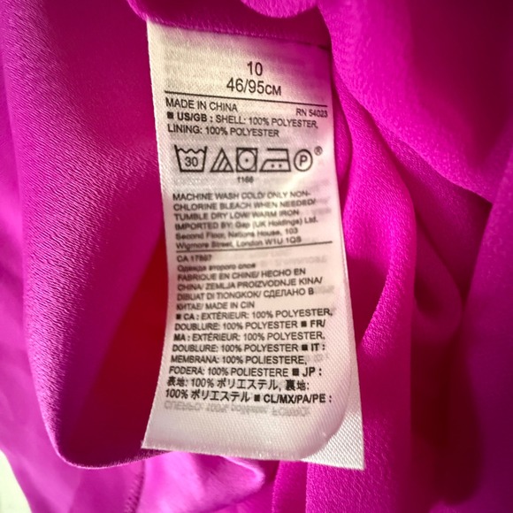V-Neck Bell Sleeve Mini Dress Womens 10 Magenta NWT 783961-00 - Picture 7 of 8